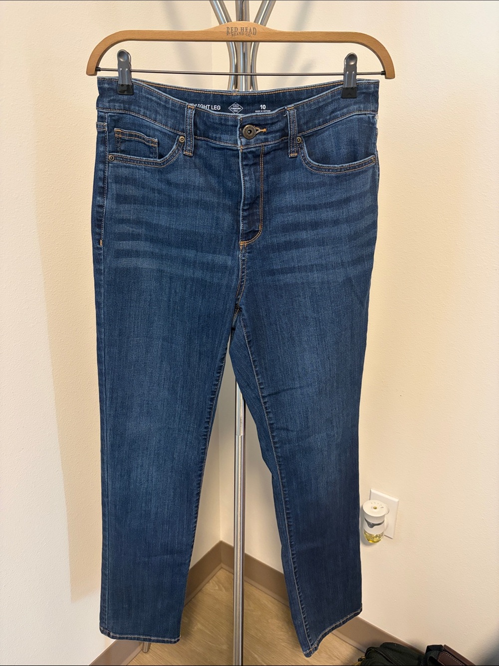 St. John's Bay Dark Blue Straight Leg Jeans